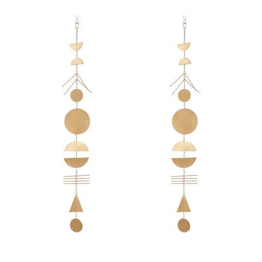 48" Gold Metal Eclectic Wind Chime, 2ct.